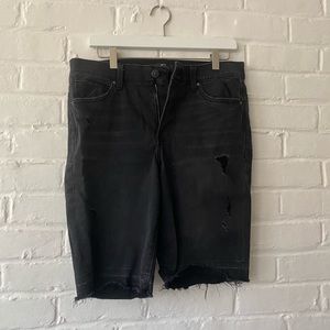 Lularoe size 30 knee length distressed black shorts